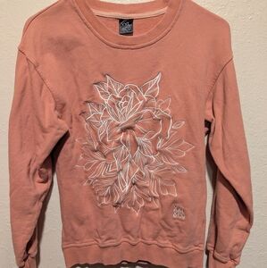 XXL Scrunchie Pink Sweatshirt Size Small Womens Embroidery